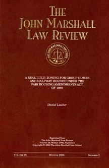 Law review article cover
